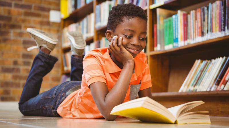 A child reading a book