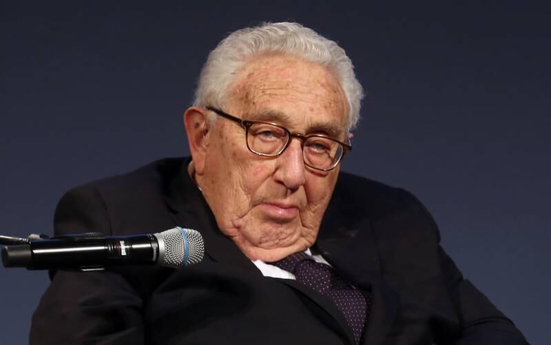 BERLIN, GERMANY - JANUARY 21: Former United States Secretary of State and National Security Advisor Henry Kissinger attends the ceremony for the Henry A. Kissinger Prize on January 21, 2020 in Berlin, Germany. The annual prize is awarded by the American Academy in Berlin for "outstanding service" to transatlantic relations. The 2019 edition of the award was given to German Chancellor Angela Merkel. (Photo by Adam Berry/Getty Images)