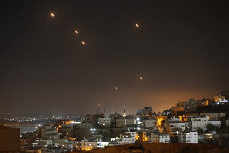 Rockets fired on Israel by Iran.