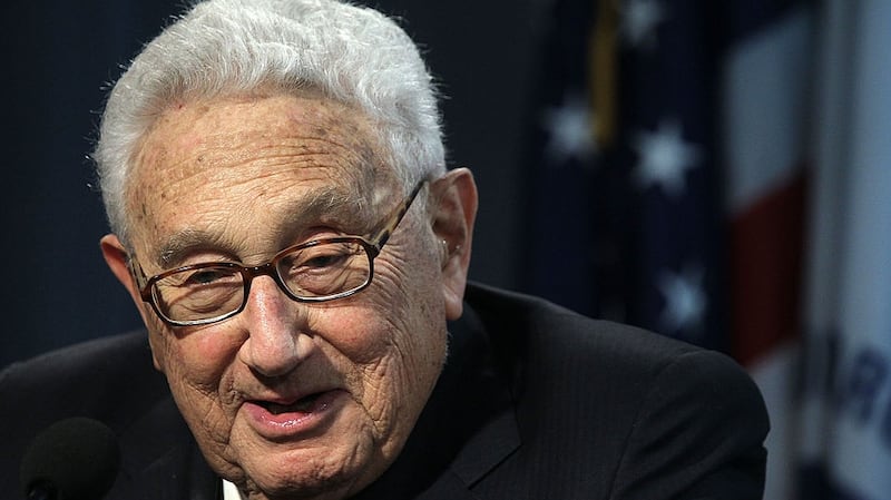 WASHINGTON, DC - OCTOBER 03:  Former U.S. Secretary of State Henry Kissinger speaks during a discussion at The Woodrow Wilson Center October 3, 2012 in Washington, DC. Kissinger joined a discussion on China's growing military power and the response by the United States.  (Photo by Alex Wong/Getty Images)