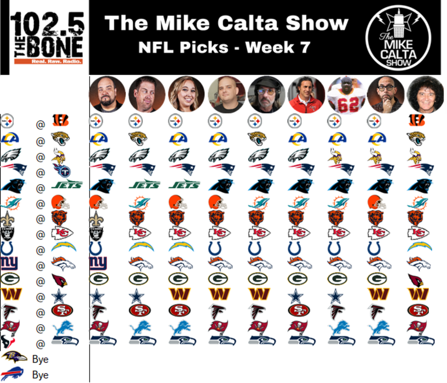 The Mike Calta Show NFL week seven picks